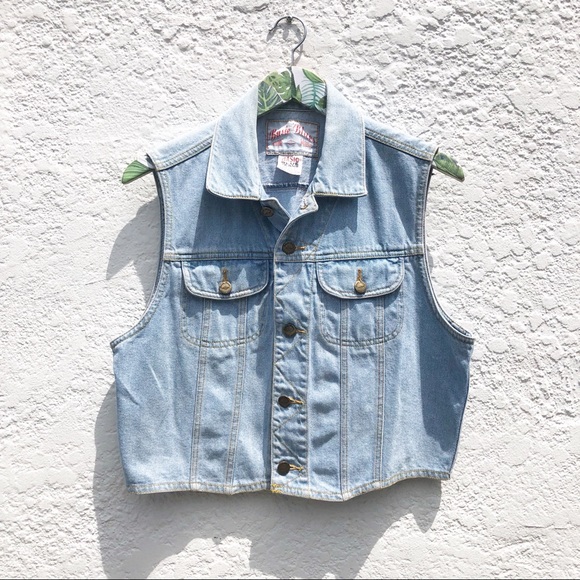 Blue Jean Vest Size Large - Picture 1 of 5
